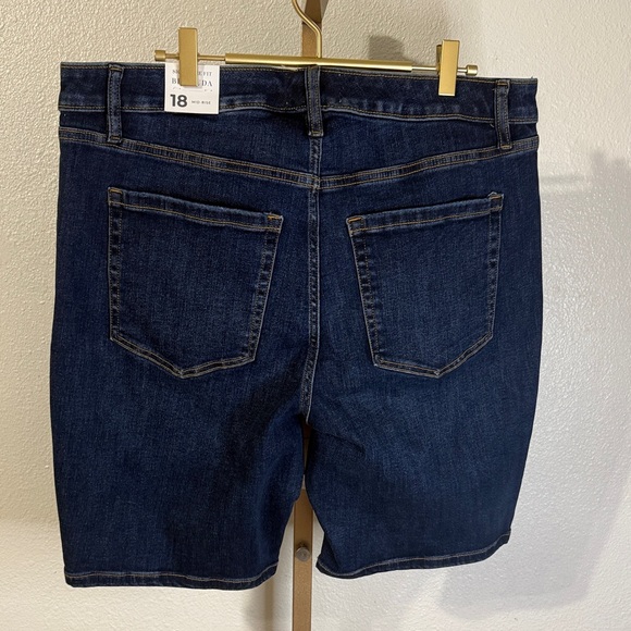 Lane Bryant Dark Blue Denim Bermuda Shorts- 18 - Picture 4 of 7